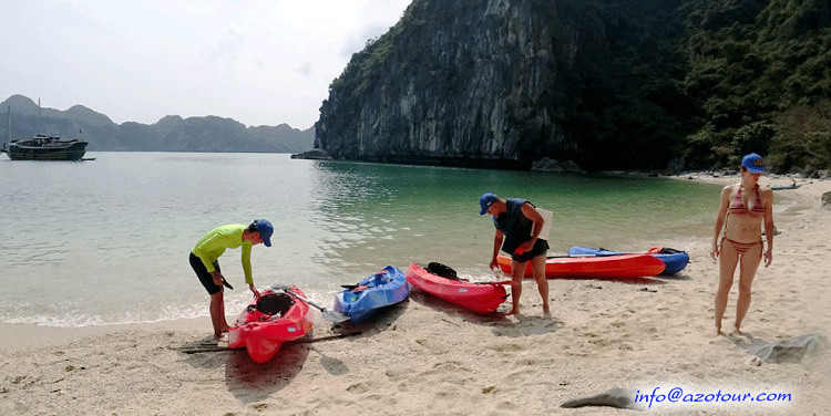 Reach to the beach by kayaking